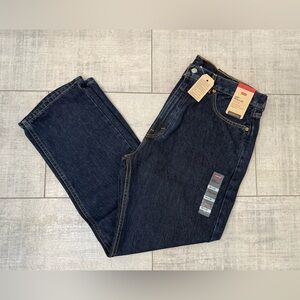 NWT Levi's 505 Dark Wash Jeans 38x29 Straight Leg Regular Workwear Red Tag